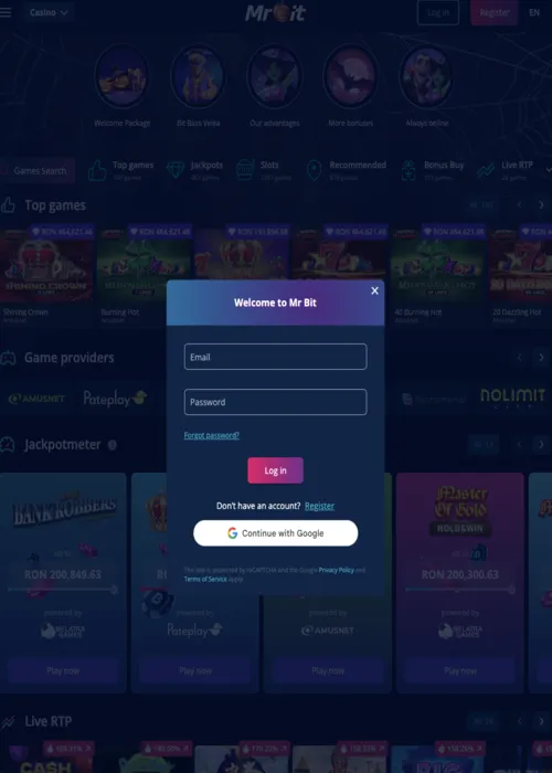 Geschützter Mitglied Zugang Gateway Mr Bit Casino